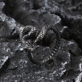 Entwined Snake Stainless Steel Ring