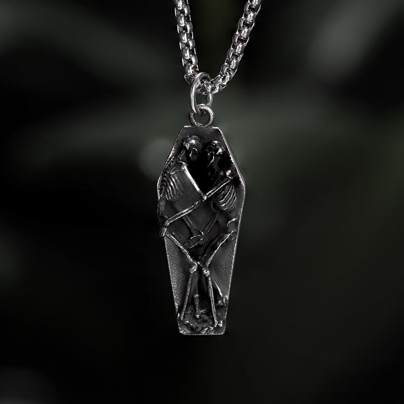 Eternal Lovers Stainless Steel Skull Pendant