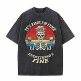 Everything Is Fine Skull T-shirt
