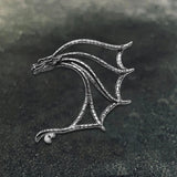 Evil Dragon Stainless Steel Ear Cuff Earrings