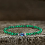 Evil Eye Natural Stone Beaded Bracelet