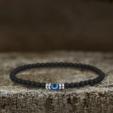 Evil Eye Natural Stone Beaded Bracelet