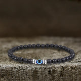 Evil Eye Natural Stone Beaded Bracelet