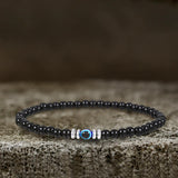 Evil Eye Natural Stone Beaded Bracelet
