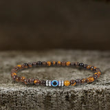 Evil Eye Natural Stone Beaded Bracelet