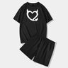 Evil Heart Short Sleeve T-shirt and Shorts Set