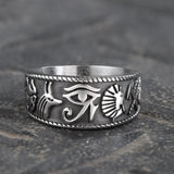 Eye of Ra Stainless Steel Signet Ring