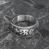 Eye of Ra Stainless Steel Signet Ring