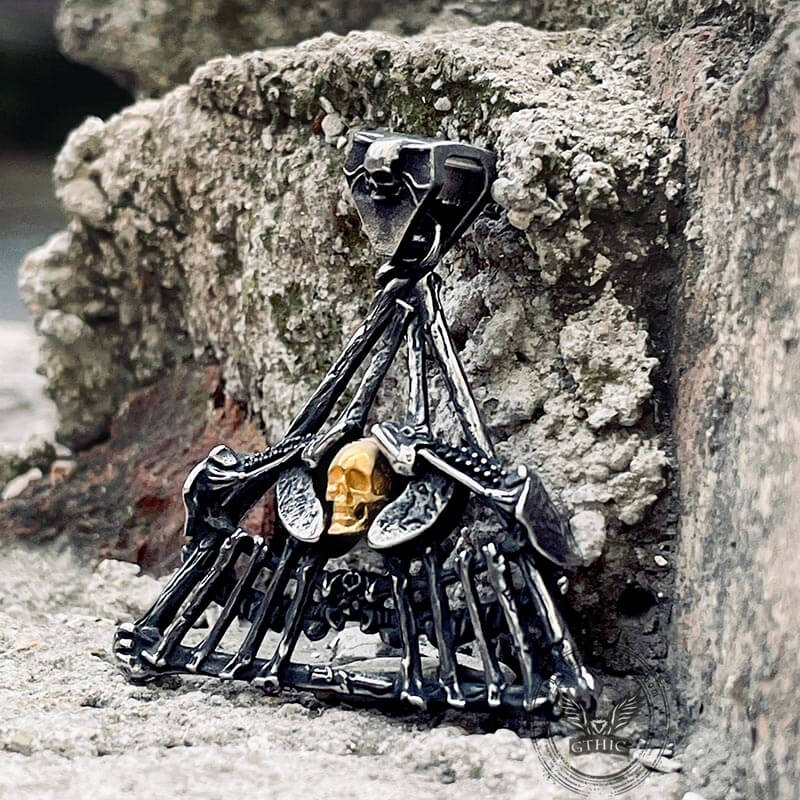 Colgante de calavera de acero inoxidable Ojo de la Providencia