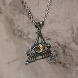 Eye of Providence Stainless Steel Skull Pendant