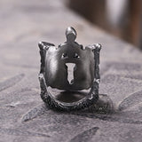 Eye Of Providence Winged Stainless Steel Skull Ring