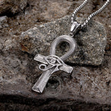 Eye of Ra Ankh Cross Stainless Steel Pendant