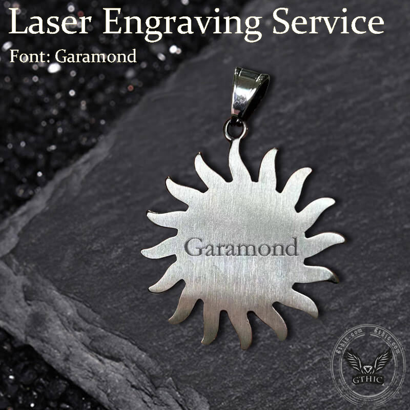 Colgante egipcio de acero inoxidable con el Ojo de Ra Sun