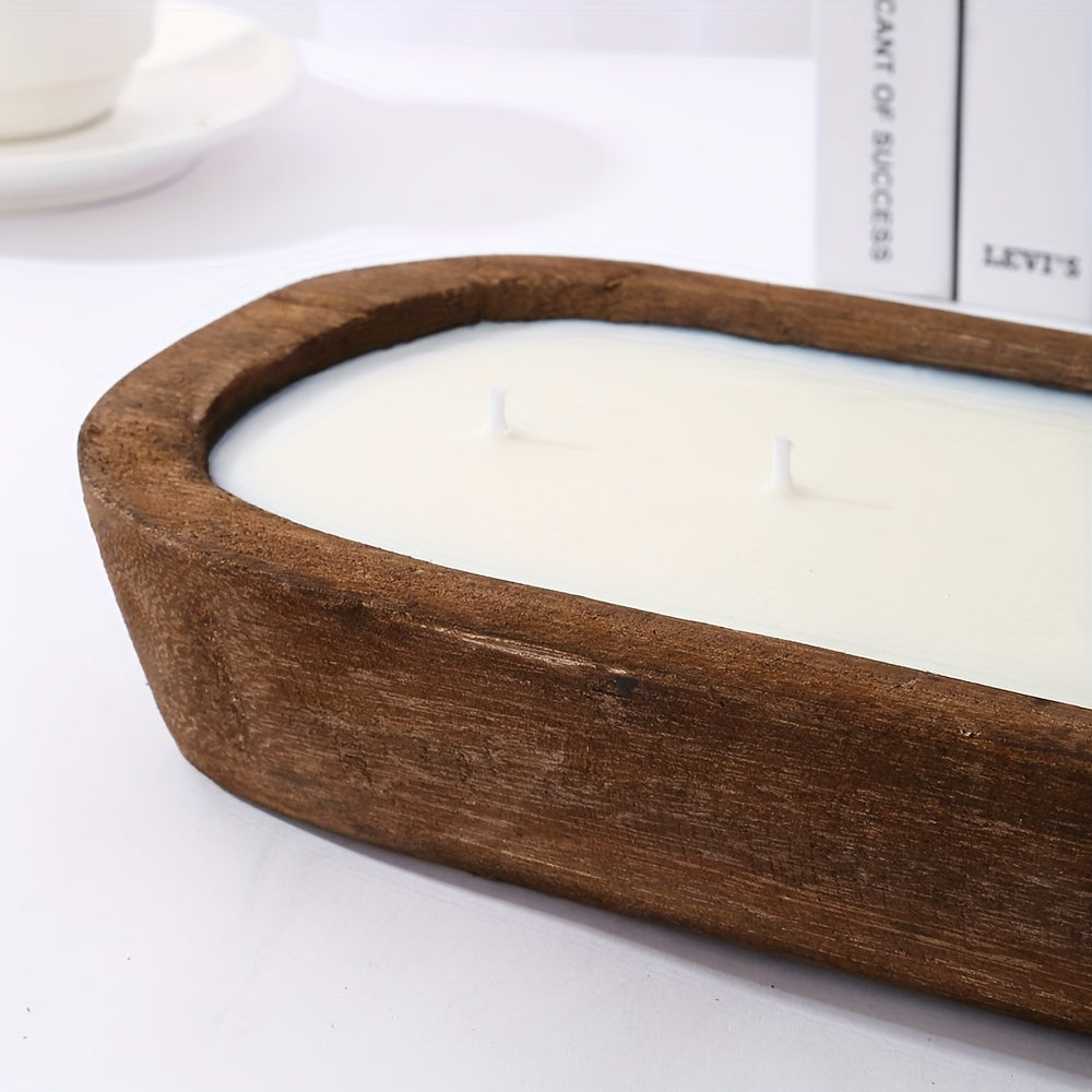 A Scented Candle with a Unique And Fresh Aroma, Made from Soy Wax And Presented in a Wooden Boat-Shaped Container. It Is Perfect for Homes, Hotels, And Upscale Restaurants. Widely Used to Create a Romantic And Warm Atmosphere