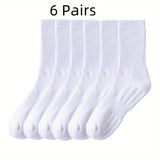 1/6 pares de calcetines deportivos de entrenamiento acolchados unisex, transpirables y absorbentes de humedad para mujer