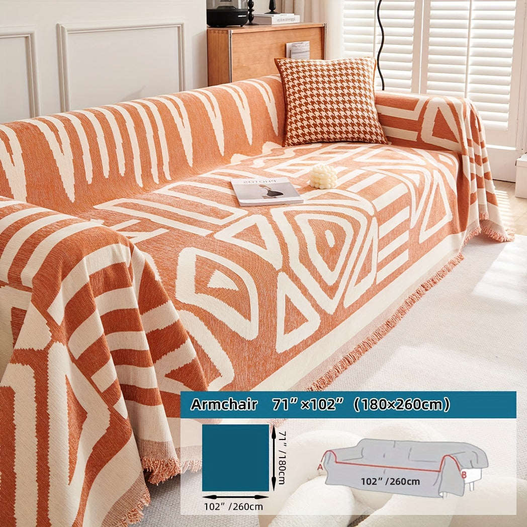 Funda de sofá estilo bohemio, antiarañazos para mascotas, antideslizante, para dormitorio, sala de estar, decoración del hogar, manta de sofá