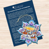 Winter Village Snowflake Wooden Ornaments Set of 3 by G. Debrekht - Christmas Decor - 8090146-S3