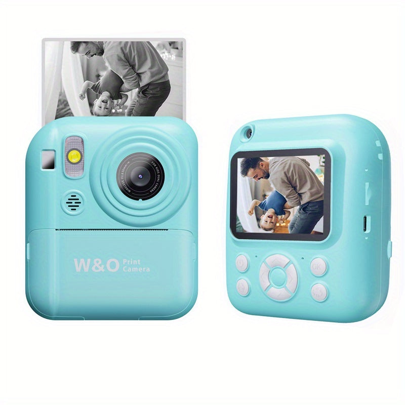 1080P FHD Screen Instant Print Digital Camera - With 3 Rolls Of Paper, 32G TF Card And Card Reader, Puzzle Games, 2.4 Inch Compact And Portable Design Outdoor Photography, Prefect Gift For Halloween Christmas And Thanksgiving