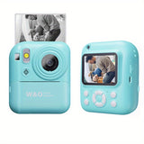 1080P FHD Screen Instant Print Digital Camera - With 3 Rolls Of Paper, 32G TF Card And Card Reader, Puzzle Games, 2.4 Inch Compact And Portable Design Outdoor Photography, Prefect Gift For Halloween Christmas And Thanksgiving