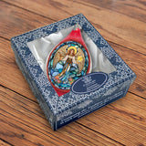 Adorno de cristal con forma de gota del Santo Ángel de la Guarda de G. Debrekht - Decoración navideña - 757-055