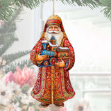 Adornos de madera navideños en miniatura de Santa Claus, de G. Debrekht - Decoración navideña de muñeco de nieve de Santa Claus - 8691417