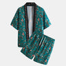 Men's Beach Style Casual Short Sleeve Shirt Pants Set - Lootquake