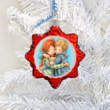 Brother and Sister Mercury Glass Ornaments by G. Debrekht - Christmas Decor - 776011