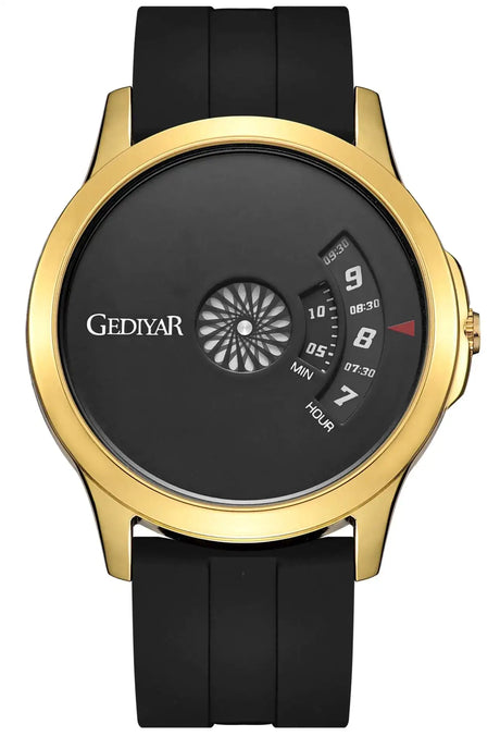 EAJOMIN Mens Watches Waterproof Cool Unique Watch Weird Funny Creative Design Fashion Quartz Analog Wrist Watches for Mens Gifts (G727 Gold) - Lootquake
