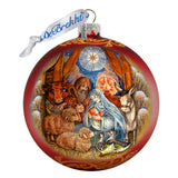 The Birth of the Bright Star Glass Ornament Limited Edition by G. DeBrekht - Nativity Holiday Decor - 73917