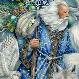 Cool Winds Father Winter Animals Wall Art by J. Bergsma - Wildlife Holiday Decor - 8591862W-JB