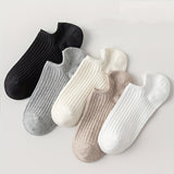 1/5 paires de chaussettes invisibles unies, chaussettes bateau unisexes simples et respirantes, bas et bonneterie pour femmes