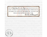 El comienzo de un nuevo día - Decoración inspiradora de madera - Decoración motivacional de madera para el hogar - Arte de pared rústico - 310312