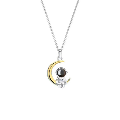 Astronaut Projection Couple Necklace Male And Female - Lootquake