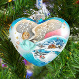 Angel Heart Glass Ornament by G. DeBrekht - Nativity Holiday Décor - 73163