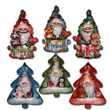 Christmas Gnomes Decorative Wooden Magnets Set of 6 by Jamie Mills-Price - Christmas Decor - 8090049G-S6-MP