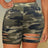 Ladies' Camouflage Perforated Fashionable Casual Shorts - Lootquake