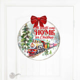 Letrero "Todos los corazones vuelven a casa para Navidad" Letrero de bienvenida para la puerta principal Pancarta de entrada principal Letrero de bienvenida - Decoración de porche delantero de madera - 933115H