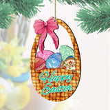 Easter Basket Wooden Ornaments by G. DeBrekht - Easter Spring Decor - 8185309