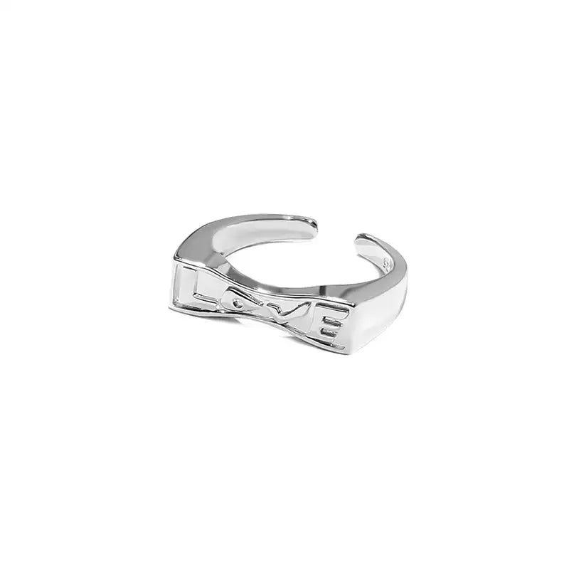 Irregular Texture Letter Open Ring Simple Bracelet - Lootquake