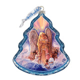 Adorno de vidrio con forma de ángel de Josephine Wall - Decoración navideña para la Natividad - 762-403-JW