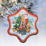 Joy Snowflake Glass Ornament by G. DeBrekht - Christmas Decor - 754-004R
