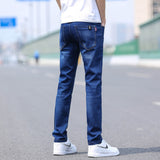 Spring And Summer Denim Trousers Men's Slim Straight Stretch - Lootquake