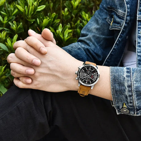 Fashion Casual Watch Mens Watches Men Luxury Brand Quartz Watch Business Leather Men's Watches Clock - Lootquake