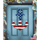 Decoración navideña para puerta con ancla americana - Decoración navideña americana - 8198913H