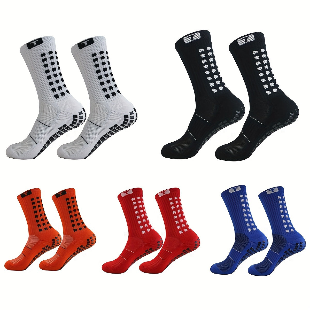 1 par de calcetines deportivos antideslizantes para fútbol, running y baloncesto.