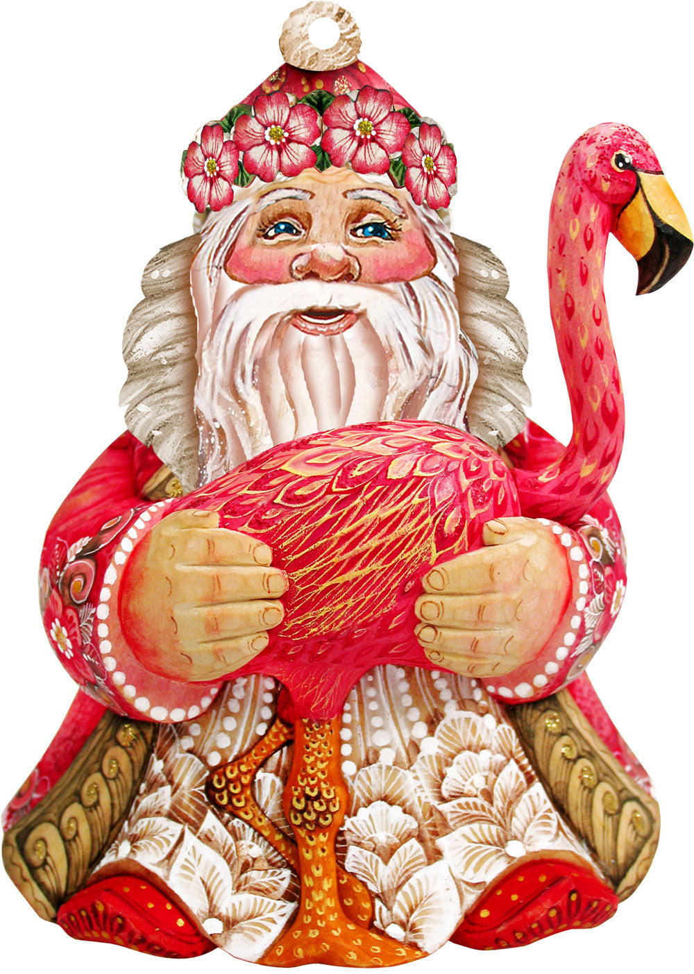 Flamingo Santa Tropical Door Decor by G. DeBrekht - Christmas Santa Snowman Decor - 8117835H