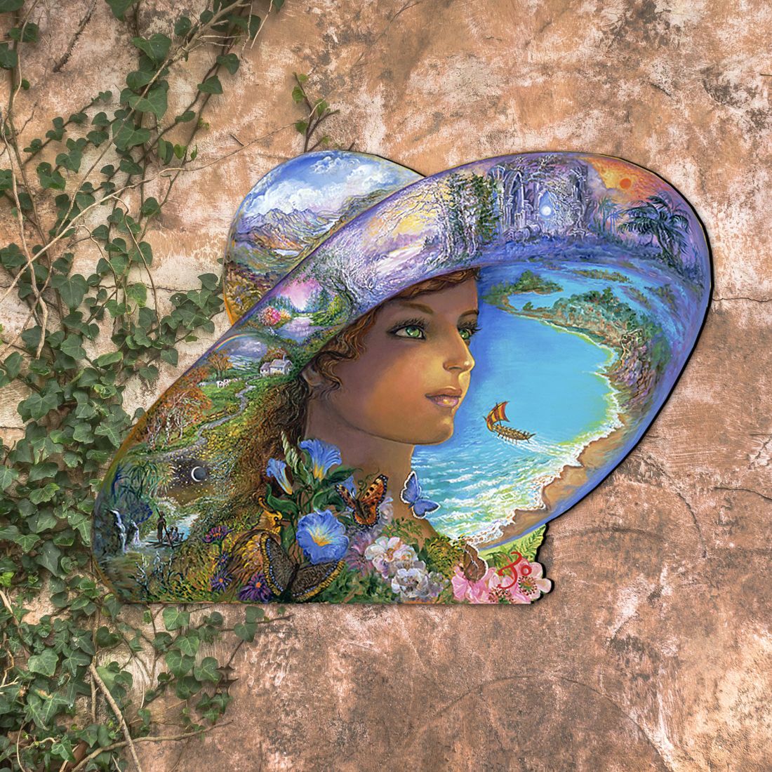 Colgador de pared "Sombrero de lugares atemporales" de Josephine Wall - Decoración navideña - 845616H-JW