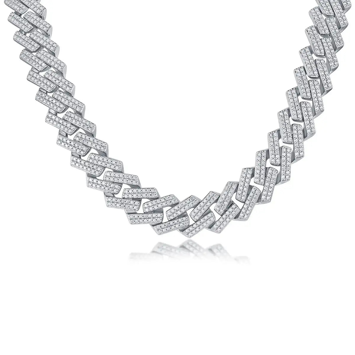 Men's Luxury Fashion Mosan Diamond S925 Silver Necklace Comparable To Natural Diamonds - Lootquake