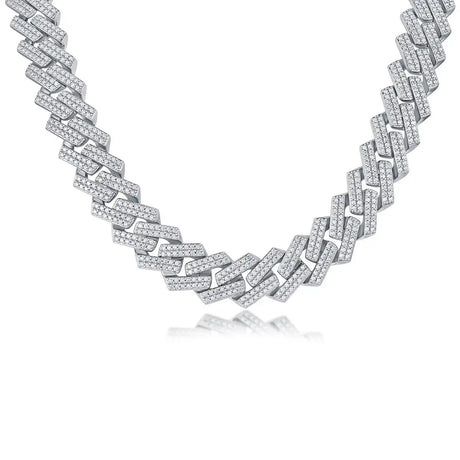 Men's Luxury Fashion Mosan Diamond S925 Silver Necklace Comparable To Natural Diamonds - Lootquake
