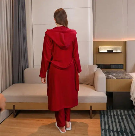 Women's Fibre Velvet Gown Set - Lootquake
